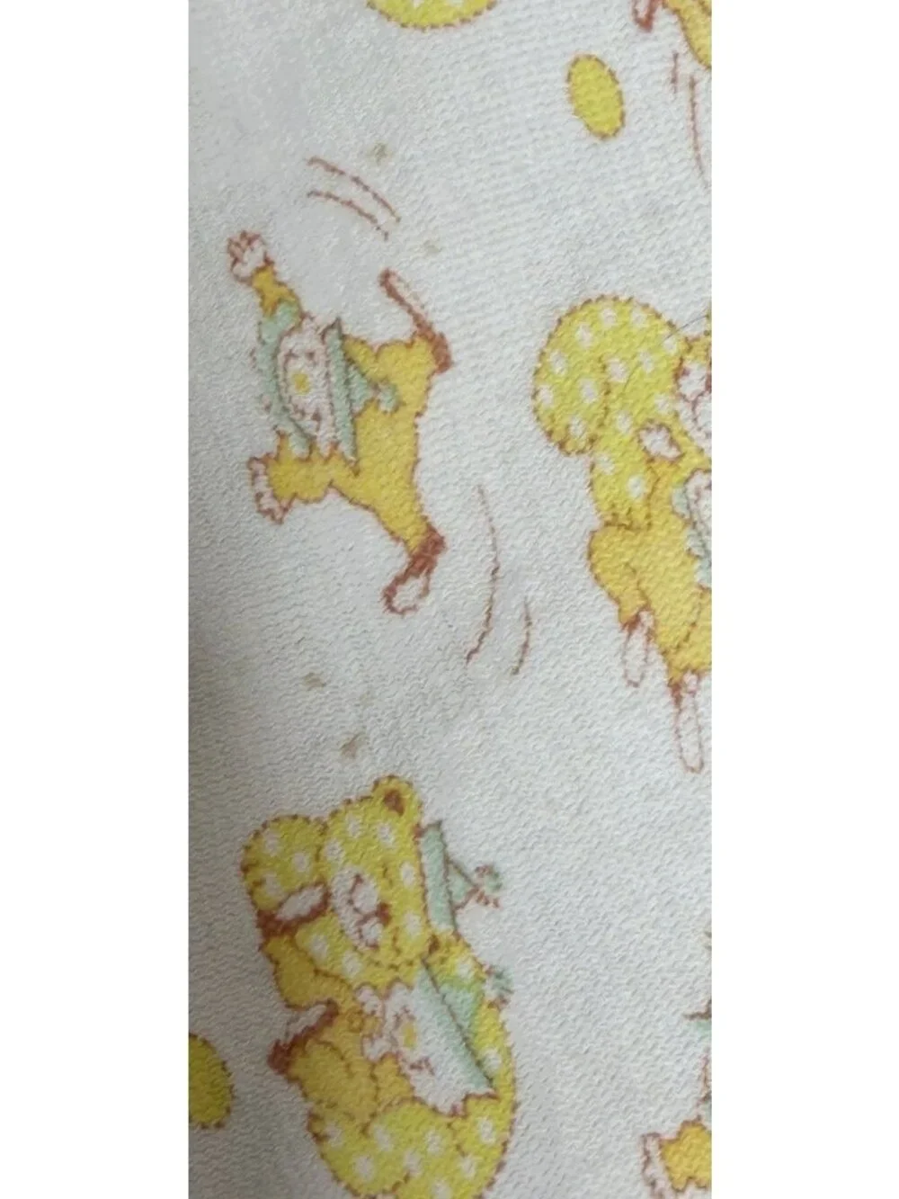 Vintage Carter's Receiving Baby Blanket Yellow Bears and Clowns 36x36